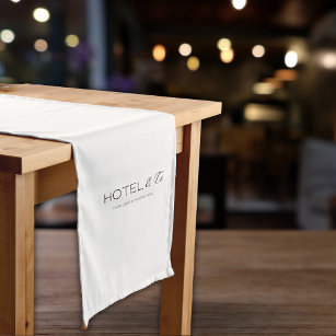 Elegnt White-Business-Logo-Event-Display Großer Tischläufer
