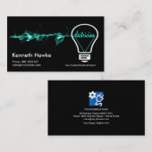 Elektrifizierender leuchtender grüner visitenkarte (Vorne/Hinten)