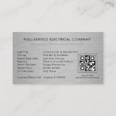 Elektrifizierungsunternehmen QR-Code Professional Visitenkarte (Rückseite)