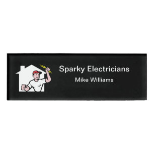 Elektriker-Außendienstmitarbeiter Namenschild