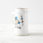 Elektriker Bierglas (Vorderseite Links)