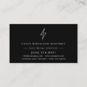 Elektriker – Black Silver Electrical Service Visitenkarte (Vorderseite)