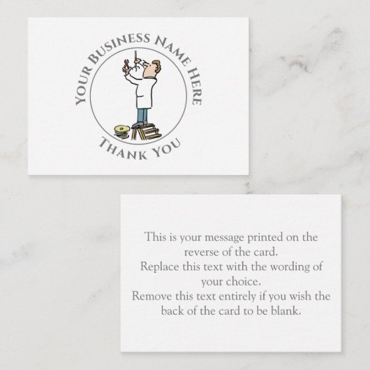 Elektriker danken Ihnen für die Karte (Vorne/Hinten)