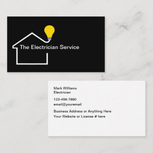 Elektriker Einzigartige Visitenkarten Visitenkarte