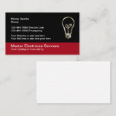 Elektriker-einzigartiger Entwurf Visitenkarte (Vorne/Hinten)