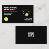 Elektriker | Elektrischer Unternehmer Visitenkarte (Vorne/Hinten)
