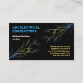 Elektriker | Elektrischer Unternehmer Visitenkarte (Vorderseite)