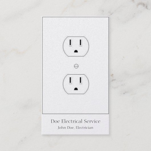 Elektriker/elektrischer Visitenkarte (Vorderseite)