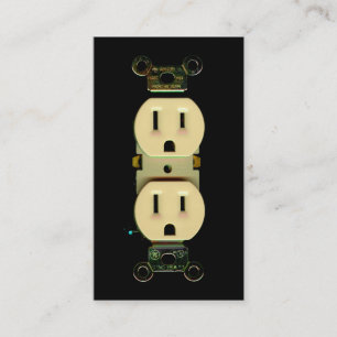 Elektriker-Energieunternehmen-Steckdosen Visitenkarte