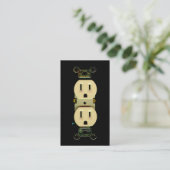 Elektriker-Energieunternehmen-Steckdosen Visitenkarte (Stehend Vorderseite)