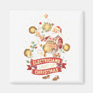 Elektriker erhellt Weihnachten Lustiger Vater Magnet