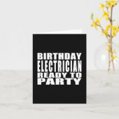 Elektriker: Geburtstags-Elektriker bereit zum Karte (Gelbe Blume)