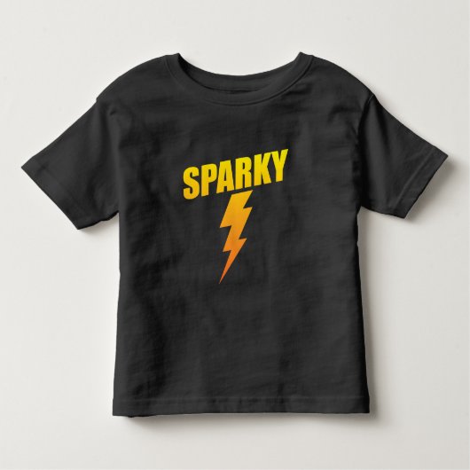 Elektriker-Geschenk-lustiger Sparky Blitz-Bolzen Kleinkind T-shirt (Vorderseite)