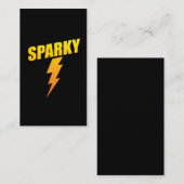 Elektriker-Geschenk-lustiger Sparky Blitz-Bolzen Visitenkarte (Vorne/Hinten)