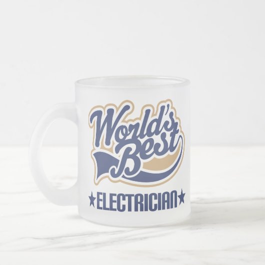 Elektriker-Geschenk Mattglastasse (Links)