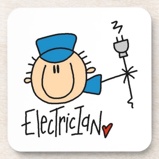 Elektriker Getränkeuntersetzer (Vorderseite)