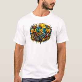 Elektriker Graffiti Werkzeuge Street Art T-Shirt