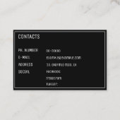 Elektriker/heller Designer Visitenkarte (Rückseite)