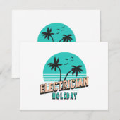 Elektriker Holiday Einladung (Vorne/Hinten)