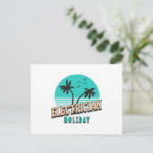 Elektriker Holiday Postkarte (Stehend Vorderseite)