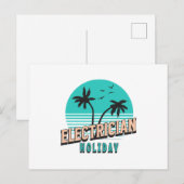 Elektriker Holiday Postkarte (Vorne/Hinten)
