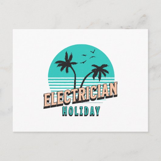 Elektriker Holiday Postkarte (Vorderseite)