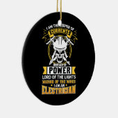 Elektriker ich bin der Hüter der Strom von heute Keramik Ornament (Rechts)