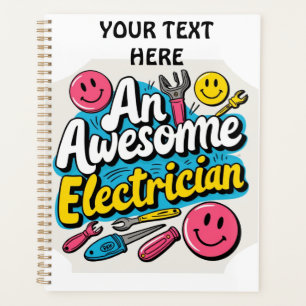 Elektriker in Ausbildung. Geschenke Planer
