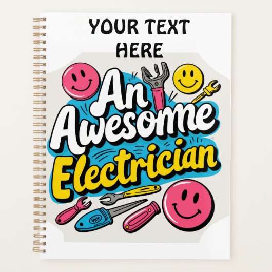 Elektriker in der Herstellung. Geschenke Planer (Vorderseite)