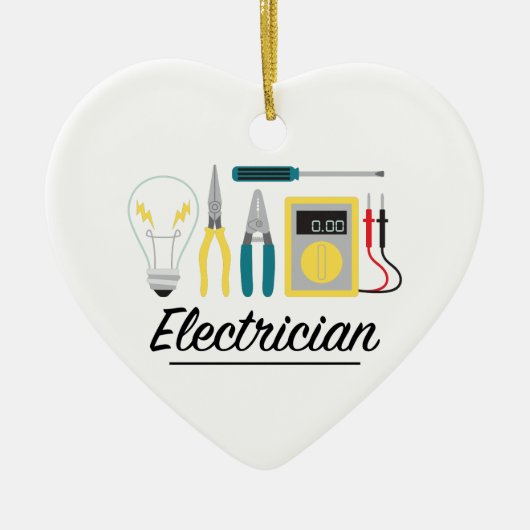 Elektriker Keramikornament (Vorne)