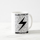 Elektriker Legende Elektro Arbeiter Spannung Base Kaffeetasse (VorderseiteRechts)