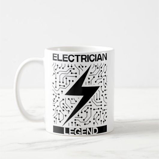 Elektriker Legende Elektro Arbeiter Spannung Base Kaffeetasse (Links)