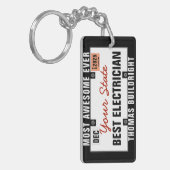 Elektriker-Lizenzplatte Funny Schlüsselanhänger (Vorderseite links)