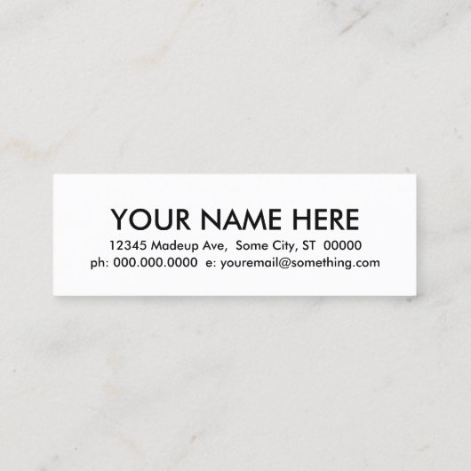 Elektriker. Mini Visitenkarte (Rückseite)