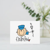 Elektriker Postkarte (Stehend Vorderseite)