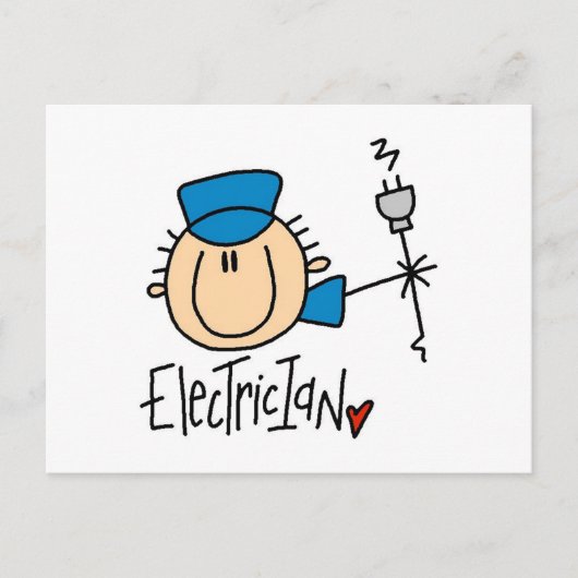 Elektriker Postkarte (Vorderseite)