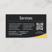 Elektriker QR Code Professional Visitenkarte (Rückseite)