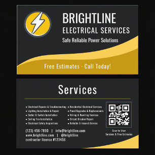 Elektriker QR Code Professional Visitenkarte