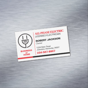 Elektriker-Service Magnetische Visitenkarte