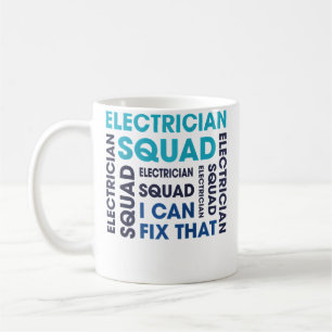 Elektriker Squad Spannung Elektro Arbeiter Basebal Kaffeetasse