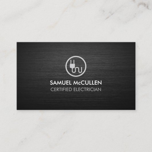 Elektriker Stecker Symbol Visitenkarte (Vorderseite)