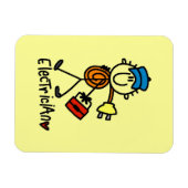 Elektriker-Strichmännchen Magnet (Horizontal)