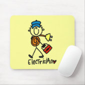 Elektriker-Strichmännchen Mousepad (Mit Mouse)
