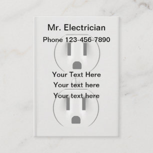 Elektriker Stromanschluss Thema Visitenkarte