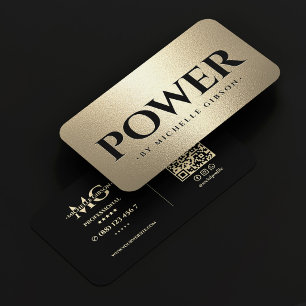 Elektriker Stromberater Schwarz Faux Gold Visitenkarte