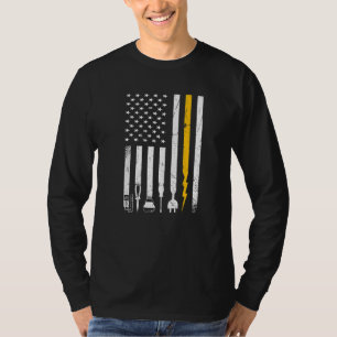 Elektriker US-Flagge Elektriker Werkzeuge Leitungs T-Shirt