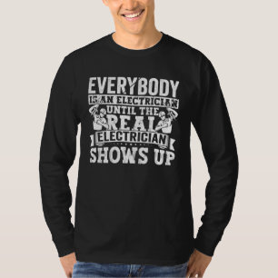 Elektriker-Vater-Bekleidung Elektrischer Leitungsm T-Shirt
