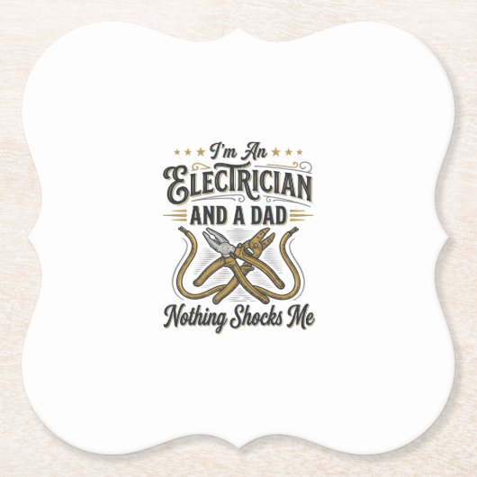Elektriker-Vater Nichts schockiert mich Vintage-Sh Untersetzer (Vorderseite)