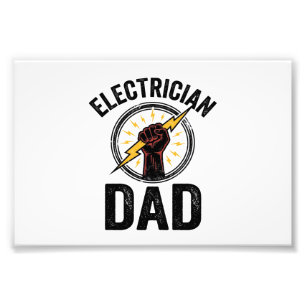 Elektriker-Vater Vintage-Stichvektor-Shirt-Des Fotodruck