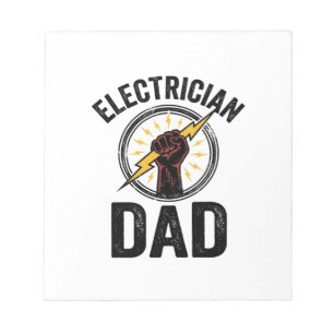 Elektriker-Vater Vintage-Stichvektor-Shirt-Des Notizblock